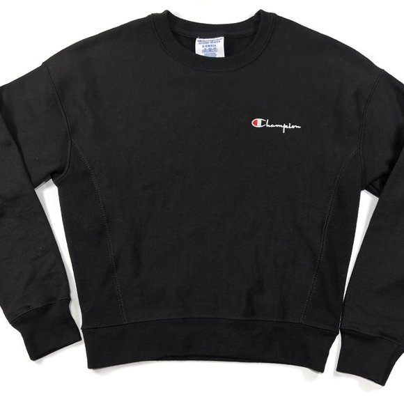 Champion Other - Champion Reverse Weave Sweatshirt Crewneck Mens XS Black Spellout Logo